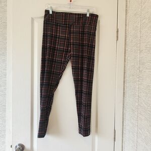 No Boundaries Juniors Plaid Leggings Size L BNWT